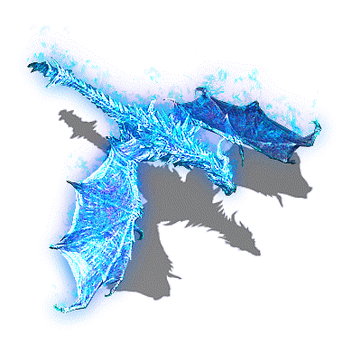 [坐骑素材]传奇冰霜翼龙PNG格式-狐狸库